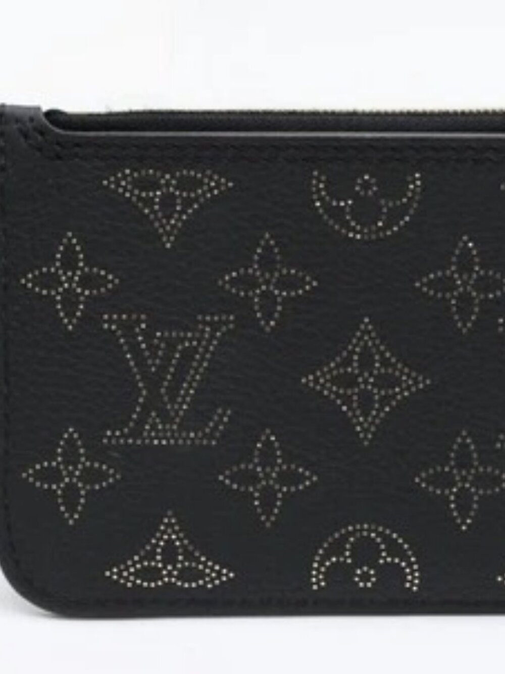 Louis Vuitton Monogram Leather Mahina Pouch - Black *READ*